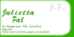 julietta pal business card